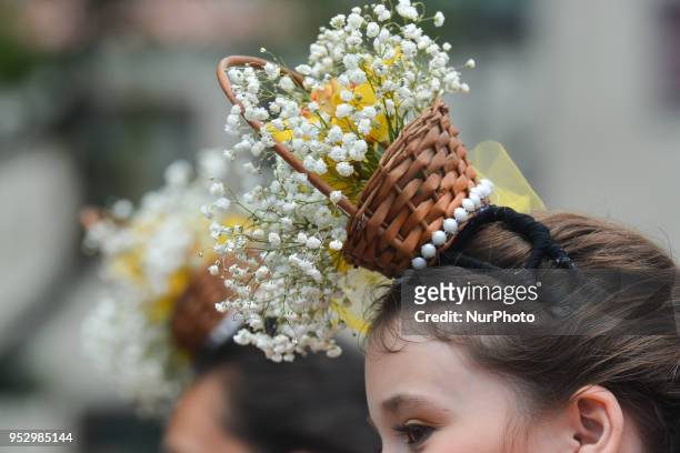 Madeira Flower Festival Parade 2018 in Funchal, the capital of Madeira Island. The Flower Festival is one of Madeira biggest celebrations and a...