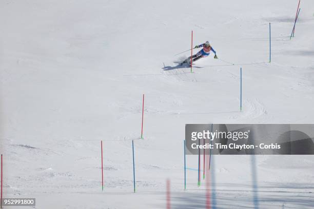 Veronika Velez Zuzulova of Slovakia in action during the Alpine Skiing - Ladies' Slalom competition at Yongpyong Alpine Centre on February 16, 2018...
