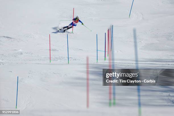 Veronika Velez Zuzulova of Slovakia in action during the Alpine Skiing - Ladies' Slalom competition at Yongpyong Alpine Centre on February 16, 2018...