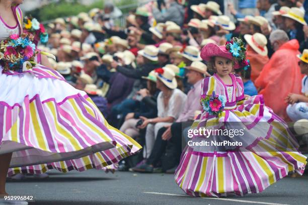 Madeira Flower Festival Parade 2018 in Funchal, the capital of Madeira Island. The Flower Festival is one of Madeira biggest celebrations and a...