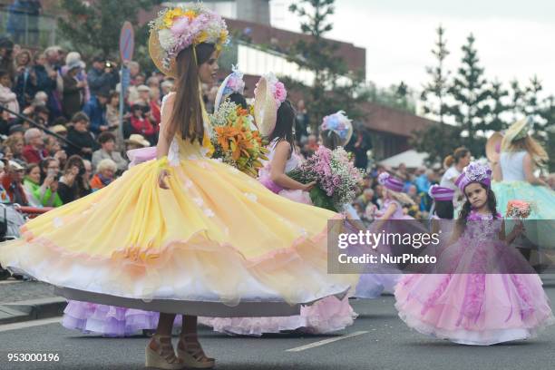 Madeira Flower Festival Parade 2018 in Funchal, the capital of Madeira Island. The Flower Festival is one of Madeira biggest celebrations and a...