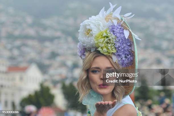 Madeira Flower Festival Parade 2018 in Funchal, the capital of Madeira Island. The Flower Festival is one of Madeira biggest celebrations and a...