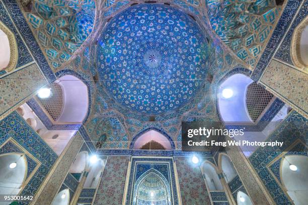 jameh mosque (masjed-e jameh), yazd, iran - yazd stockfoto's en -beelden