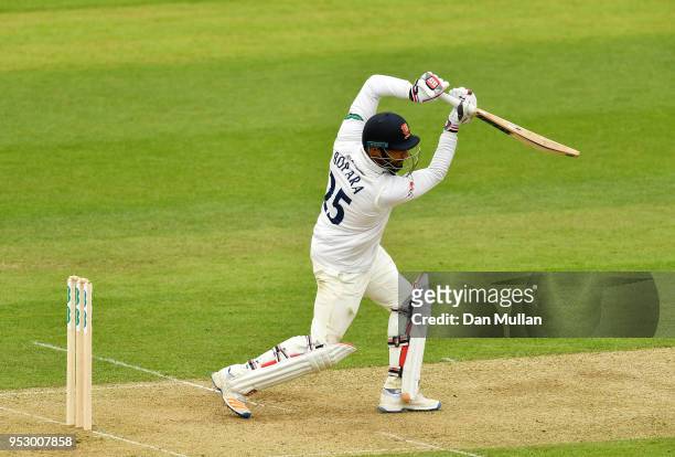 Ravi Bopara of Essex bats during day four of the Specsavers County Championship Division One match between Hampshire and Essex at Ageas Bowl on April...