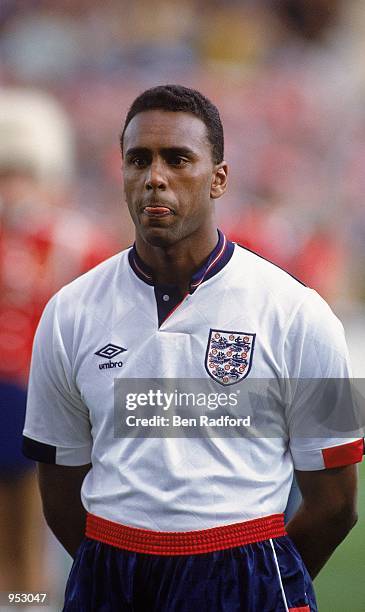 Portrait of David Rocastle of England before the International Friendly match against Denmark played in Copenhagen, Denmark. The match ended in a 1-1...