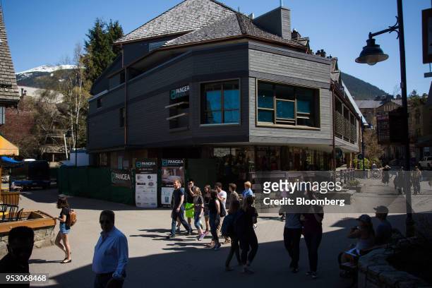 The Pangea Pod Hotel stands under construction in Whistler, British Columbia, Canada, on Friday, April 27, 2018. The cost of a typical home in...