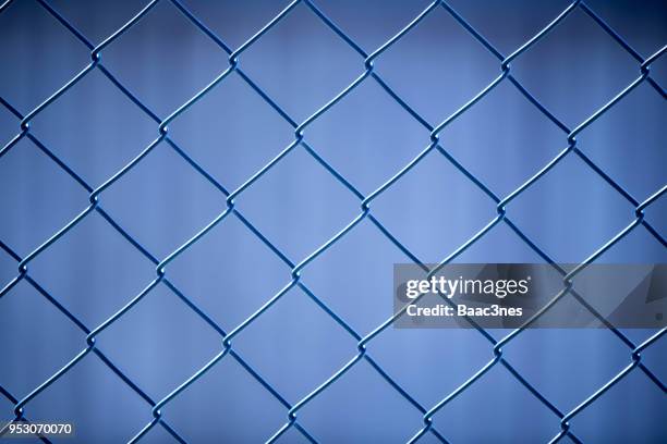 full frame shot of chainlink fence - wire mesh fence stock-fotos und bilder