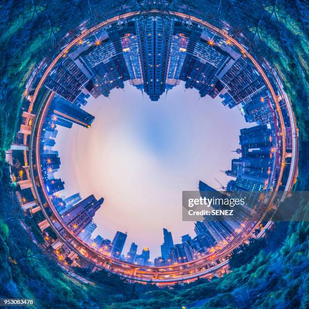 little planet effect - architecture earth bildbanksfoton och bilder