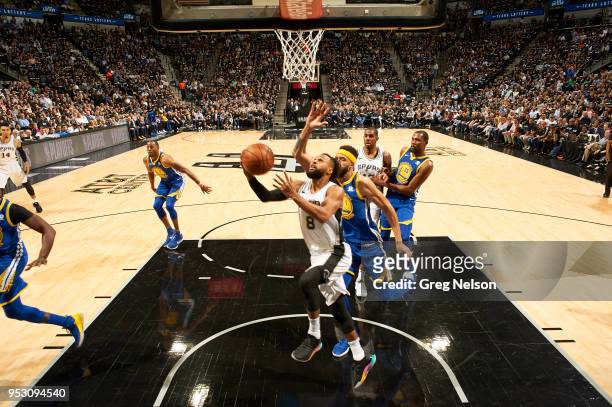 Playoffs: San Antonio Spurs Patty Mills in action vs Golden State Warriors at AT&T Center. Game 3. San Antonio, TX 4/19/2018 CREDIT: Greg Nelson