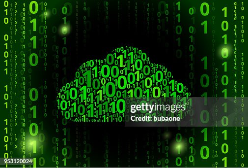 Cloud Binary Code Vector Pattern Background Cloud Binary Code Vector Pattern Background