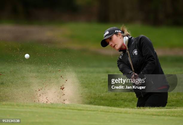 Ellie Brown of Barnham Broom GC in action during the WPGA One Day Series at Little Aston Golf Club on April 30, 2018 in Sutton Coldfield, England.