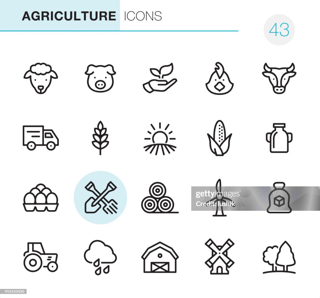 Landwirtschaft und -Perfect Pixel icons