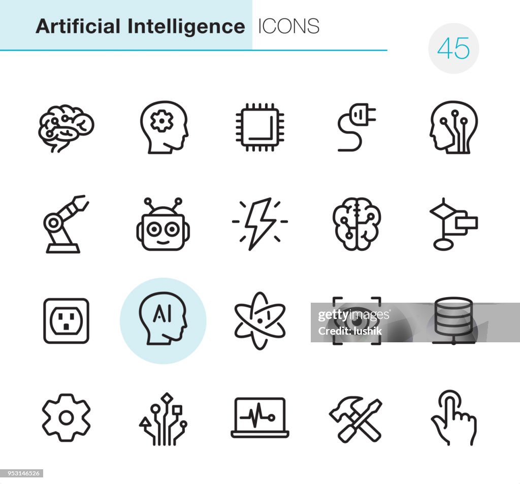 Inteligência artificial - perfeito ícones Pixel