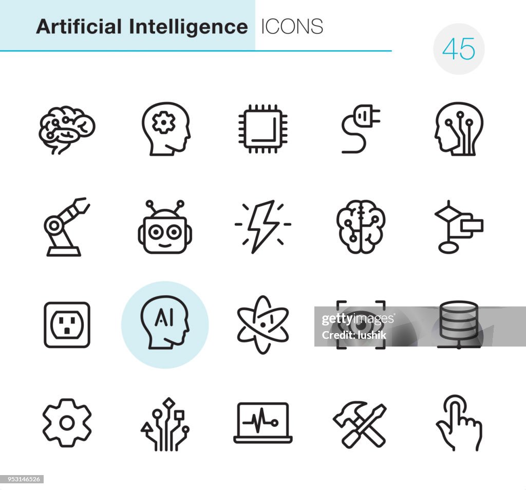 Artificiell intelligens - Pixel perfekt ikoner