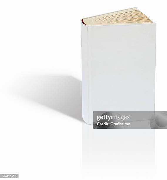 blank book on white background - books and book open nobody stockfoto's en -beelden