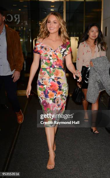 Actress Camilla Luddington is seen leaving the "Today Show"on April 30, 2018 in New York City.