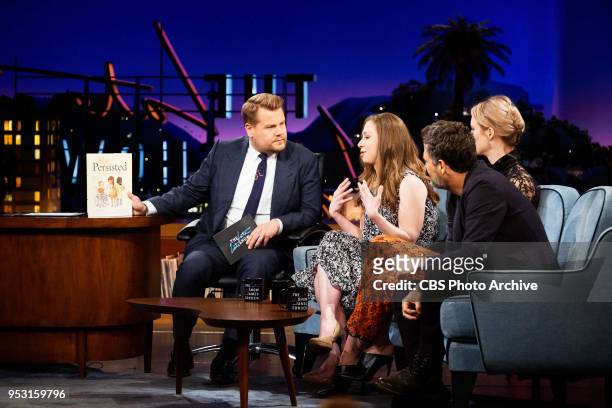The Late Late Show with James Corden airing Wednesday, April 25 with guests Chelsea Clinton. Mackenzie Davis, and Mark Ruffalo.