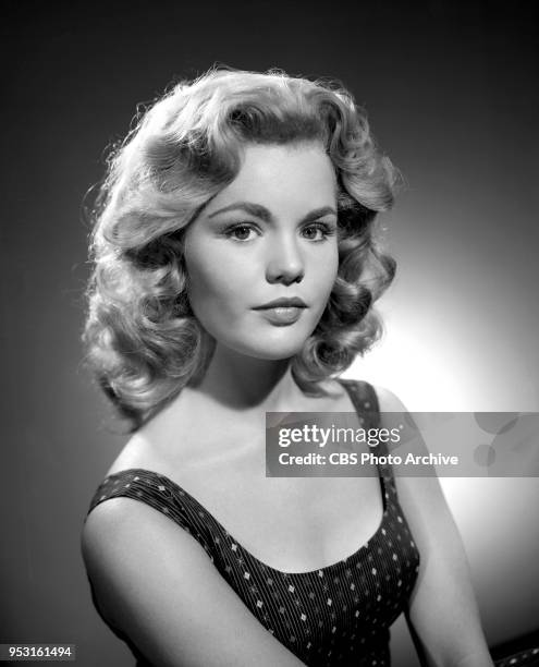 Portrait of Tuesday Weld . She performs on the CBS television comedy series, The Many Loves of Dobie Gillis. June 19, 1959. Los Angeles, CA.