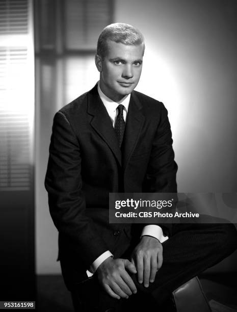 Portrait of Dwayne Hickman . He performs on the CBS television comedy series, The Many Loves of Dobie Gillis. June 19, 1959. Los Angeles, CA.