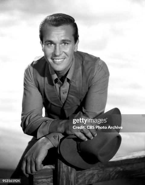 Portrait of Don Durant on the CBS television western, Johnny Ringo. July 8, 1959. Los Angeles, CA.