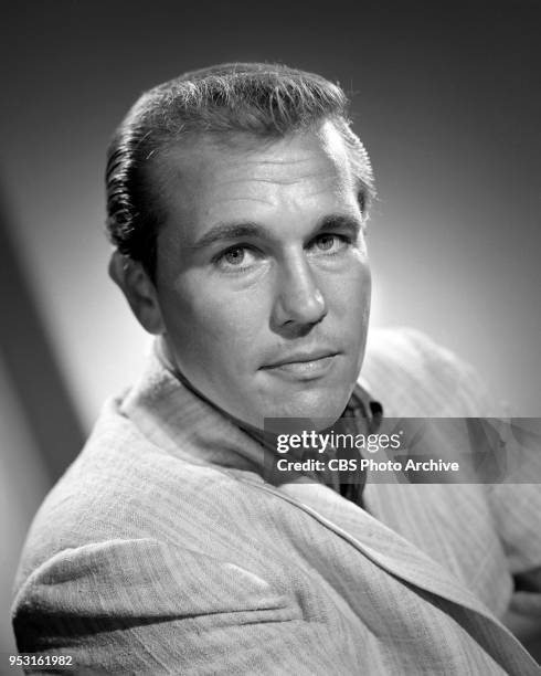 Portrait of Don Durant on the CBS television western, Johnny Ringo. July 8, 1959. Los Angeles, CA.