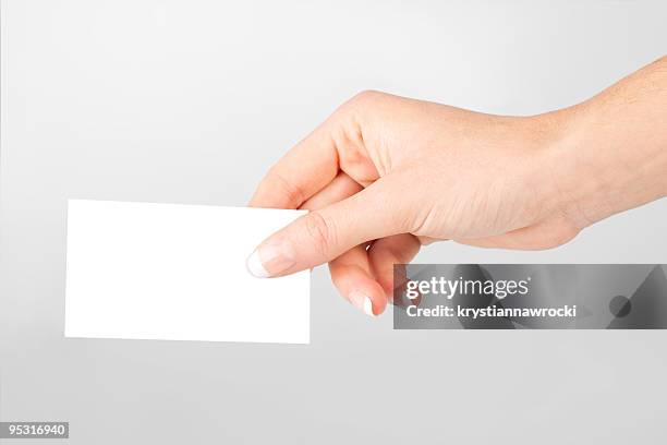 blank card - holding card stock pictures, royalty-free photos & images
