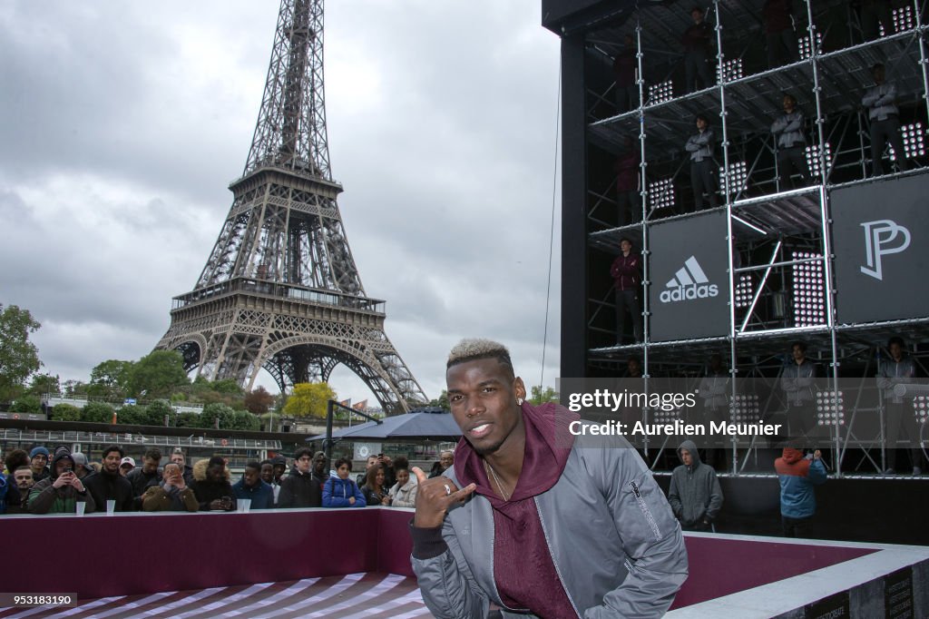 Adidas Football X Paul Pogba : Capsule Collection Launch At Port Debilly In Paris