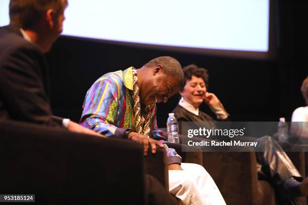 Tracy Morgan speaks onstage during the For Your Consideration Red Carpet Event for TBS' Hipsters and O.G.'s at Steven J. Ross Theatre on the Warner...