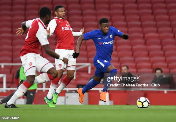 Daishawn Redan of Chelsea during the Arsenal v Chelsea FA Youth Cup Final Second Leg at Emirates Stadium on April 30, 2018 in London, England.