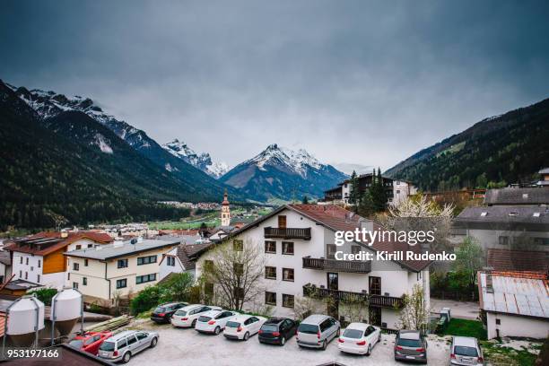 a small village in austrian alps, fulpmes, south tyrol - neustift im stubaital stock pictures, royalty-free photos & images