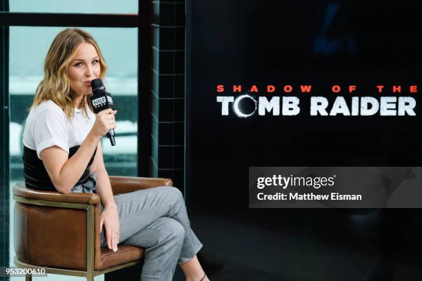 Actress Camilla Luddington visits the BUILD Series to discuss the TV series "Grey's Anatomy" and the video game "Shadow of the Tomb Raider" on April...