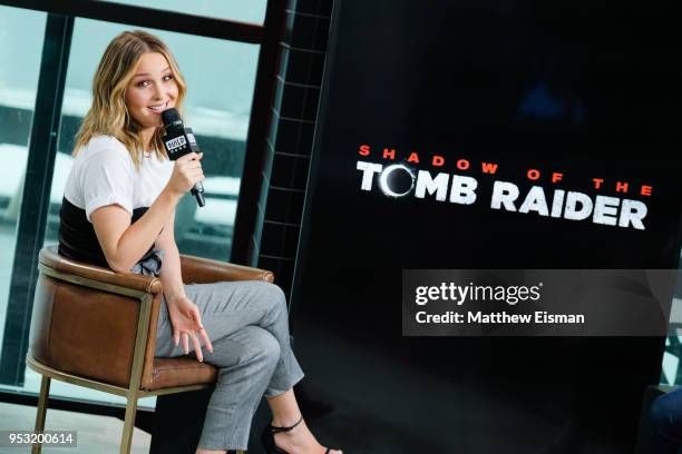 Actress Camilla Luddington visits the BUILD Series to discuss the TV series "Grey's Anatomy" and the video game "Shadow of the Tomb Raider" on April...