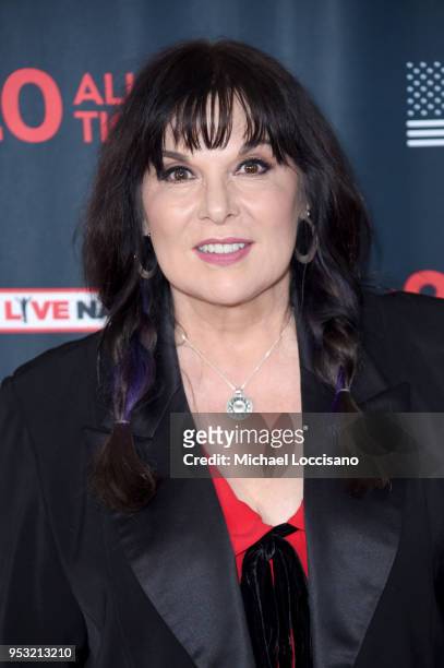 Musician Ann Wilson attends Live Nation's celebration of the 4th annual National Concert Week at Live Nation on April 30, 2018 in New York City.