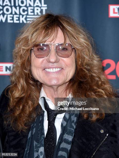 Singer David Coverdale of Whitesnake attends Live Nation's celebration of the 4th annual National Concert Week at Live Nation on April 30, 2018 in...