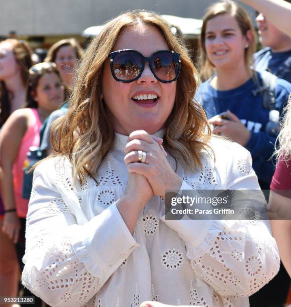 Actress Melissa McCarthy attends the "Life Of The Party" Auburn Tour at Auburn University on April 30, 2018 in Auburn, Alabama.