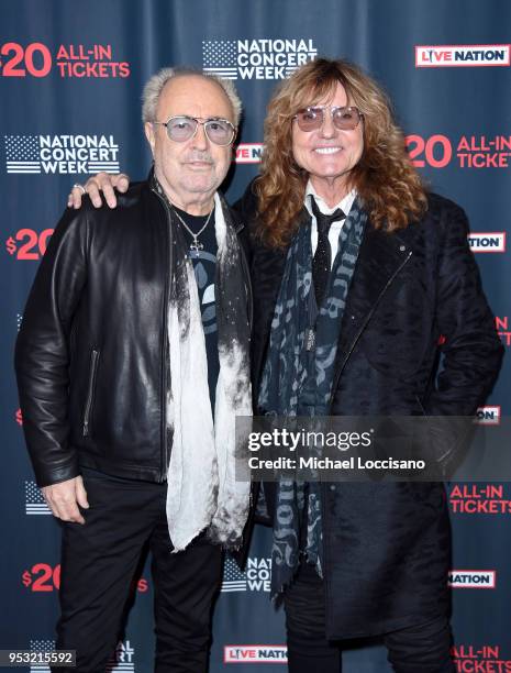 Musicians Mick Jones of Foreigner and David Coverdale of Whitesnake attend Live Nation's celebration of the 4th annual National Concert Week at Live...