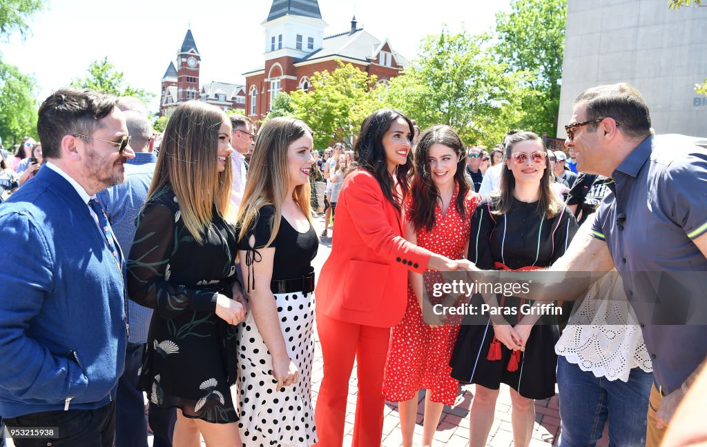 Cast Of "Life Of The Party" Visit Auburn University