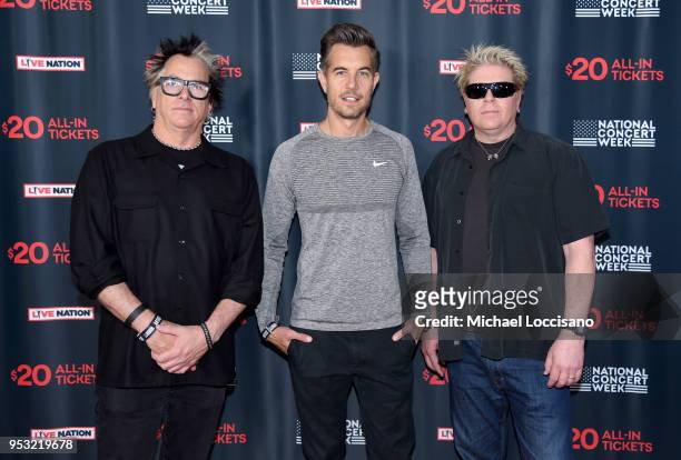 Musicians Noodles , Dexter Holland of Offspring and Nick Hexum of 311 attend Live Nation's celebration of the 4th annual National Concert Week at...