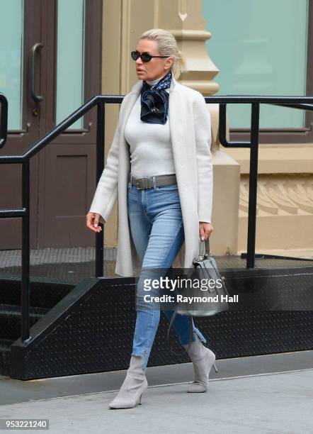 Model Yolanda Hadid is seen walking Noho on April 30, 2018 in New York City.