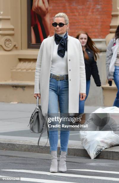 Model Yolanda Hadid is seen walking Noho on April 30, 2018 in New York City.