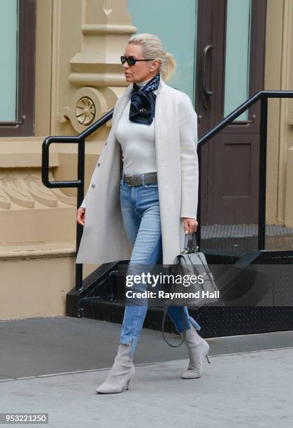 Model Yolanda Hadid is seen walking Noho on April 30, 2018 in New York City.