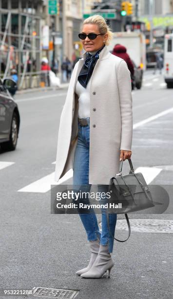 Model Yolanda Hadid is seen walking Noho on April 30, 2018 in New York City.