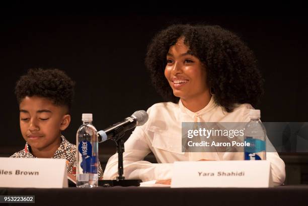 The cast and executive producers of Walt Disney Television via Getty Images's critically-acclaimed hit comedy "black-ish" attended the Walt Disney...