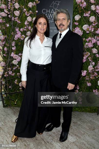 Director Julie Taymor and composer Elliot Goldenthal attend the 45th Chaplin Award Gala at Alice Tully Hall, Lincoln Center on April 30, 2018 in New...