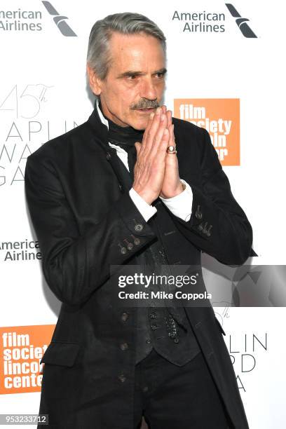 Actor Jeremy Irons attends the 45th Chaplin Award Gala at Alice Tully Hall, Lincoln Center on April 30, 2018 in New York City.