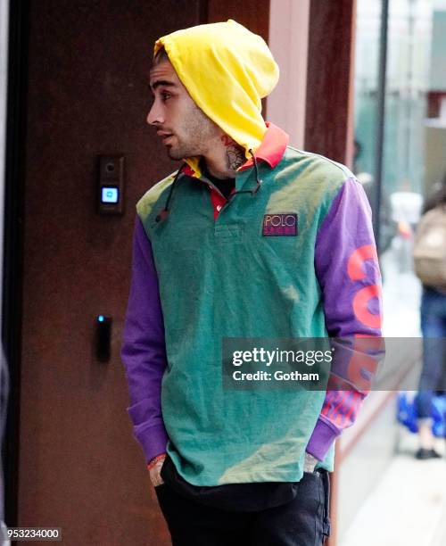 Zayn Malik is seen on April 30, 2018 in New York City.