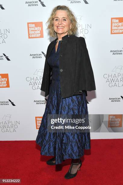 Actor Sinead Cusack attends the 45th Chaplin Award Gala at Alice Tully Hall, Lincoln Center on April 30, 2018 in New York City.