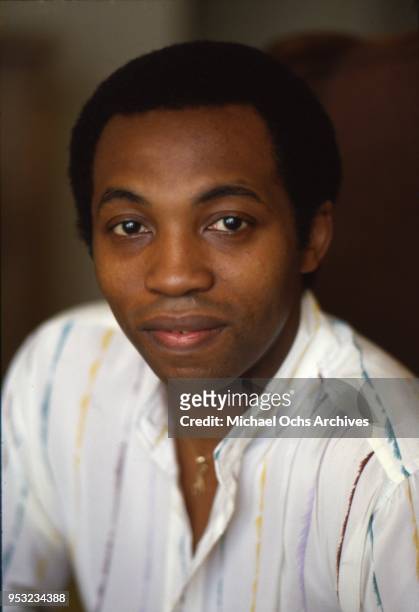Musician Norman Connors poses for a portrait session for Right-On Magazine at home in circa 1976.