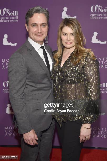 Nicholas Rohlfing and Heidi Blickenstaff attend The Eugene O'Neill Theater Center's 18th Annual Monte Cristo Award Honoring Lin-Manuel Miranda at...