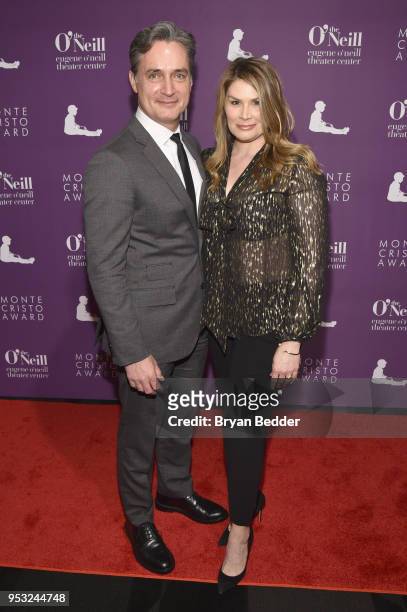 Nicholas Rohlfing and Heidi Blickenstaff attend The Eugene O'Neill Theater Center's 18th Annual Monte Cristo Award Honoring Lin-Manuel Miranda at...